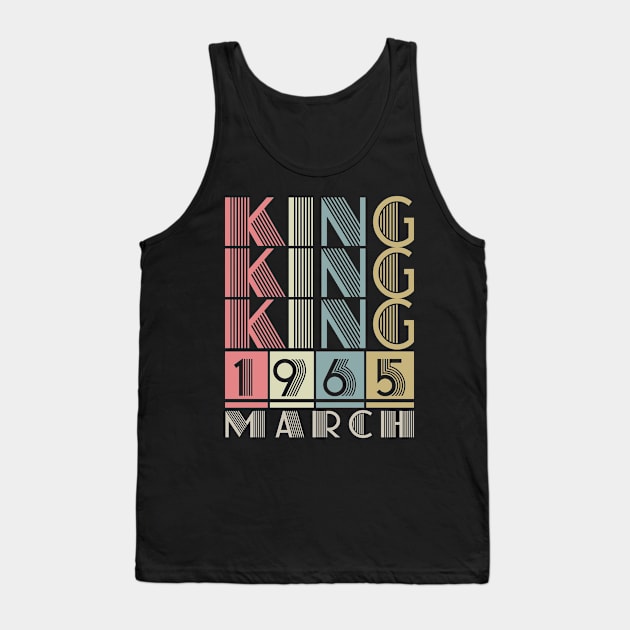 1965 - King March Retro Vintage Birthday Tank Top by ReneeCummings